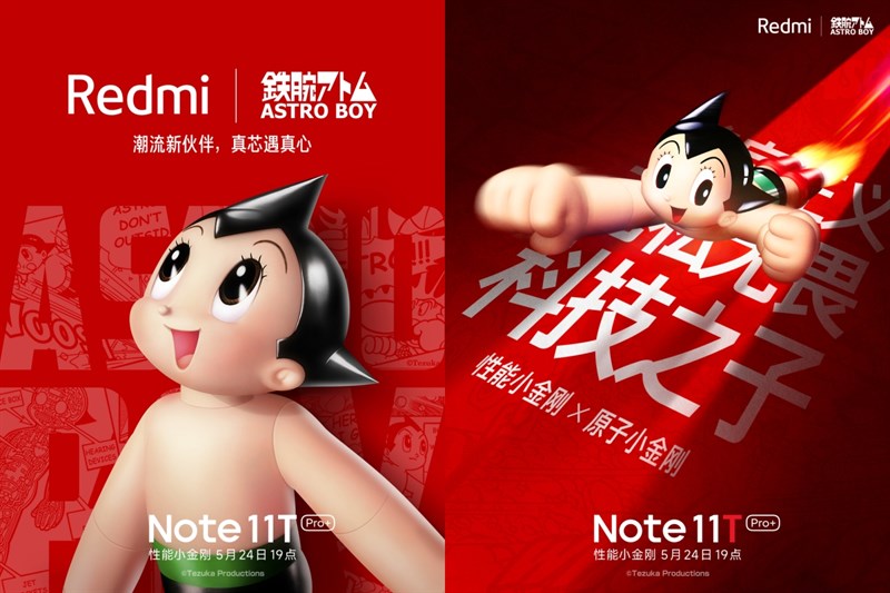 Xiaomi xác nhận sẽ ra mắt Redmi Note 11T Pro Plus Astro Boy