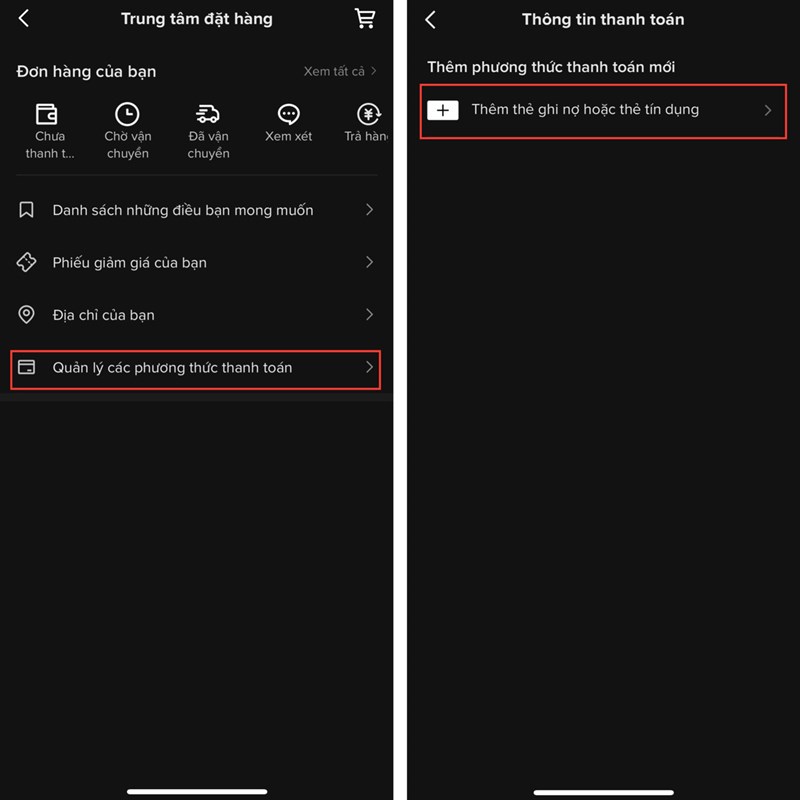 Cách thêm phương thức thanh toán TikTok Shop