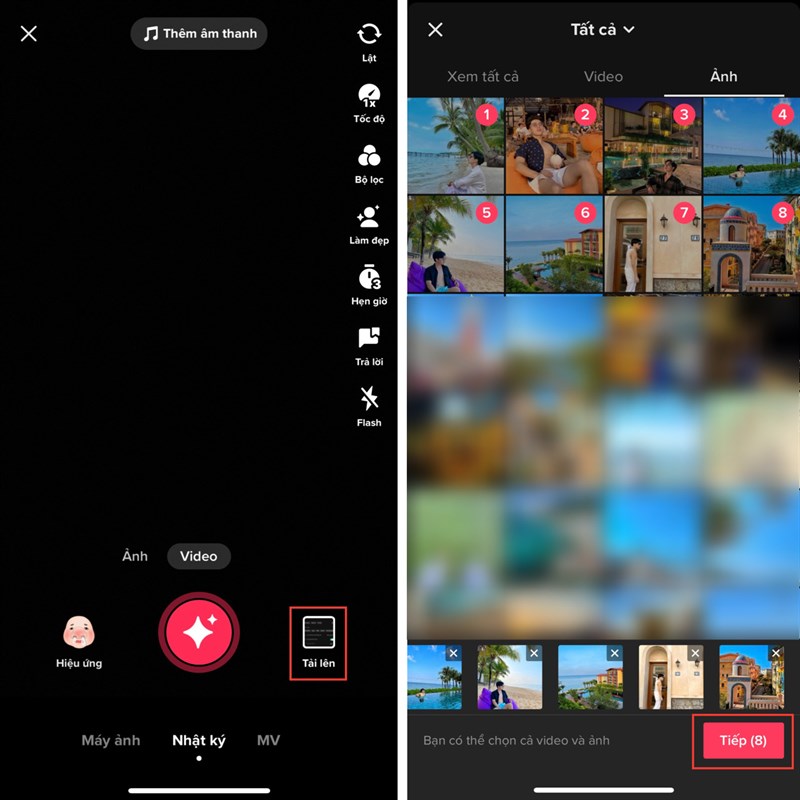 Cách tạo video chế độ ảnh trên TikTok 