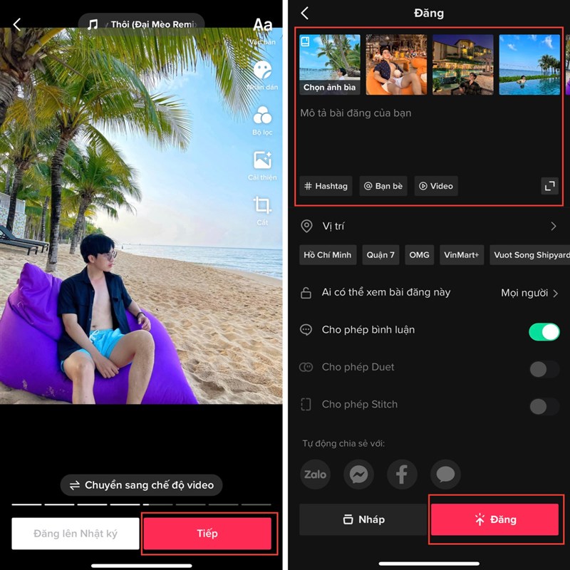 Cách tạo video chế độ ảnh trên TikTok 