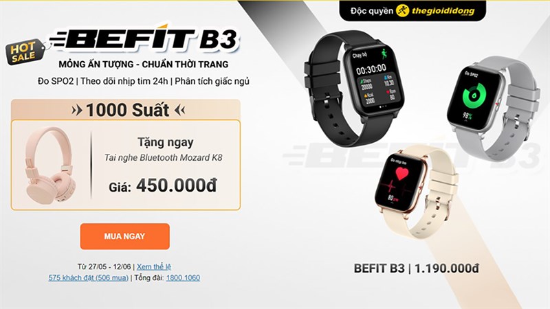 Chỉ 3 ngày, BeFit B3 đã được 500 người mua vì những lý do sau Chỉ 3 ngày, BeFit B3 đã được 500 người mua vì những lý do sau