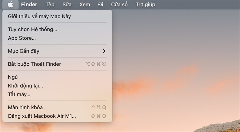 Menu Apple trên thanh menu của macOS Monterey 12.4 Menu Apple trên thanh menu của macOS Monterey 12.4