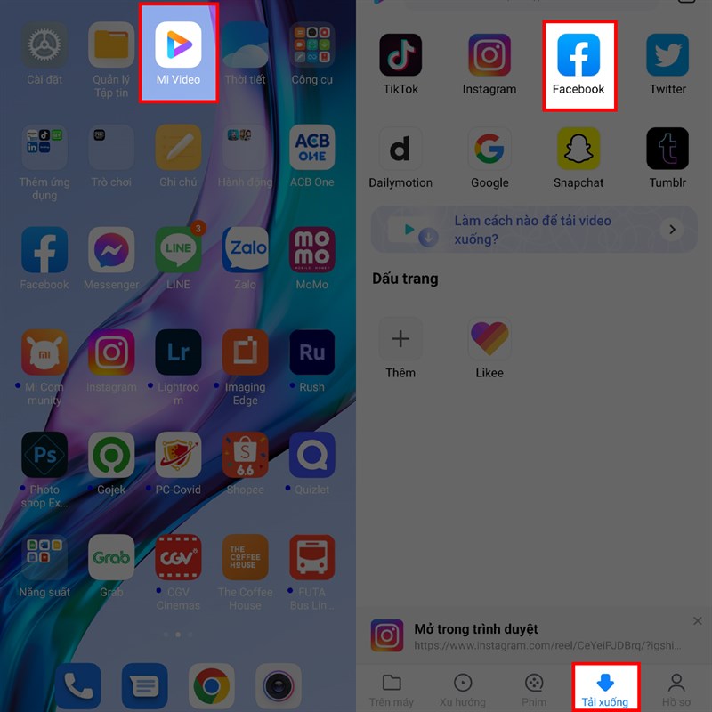Cách tải video trên Facebook về điện thoại Xiaomi Cách tải video trên Facebook về điện thoại Xiaomi