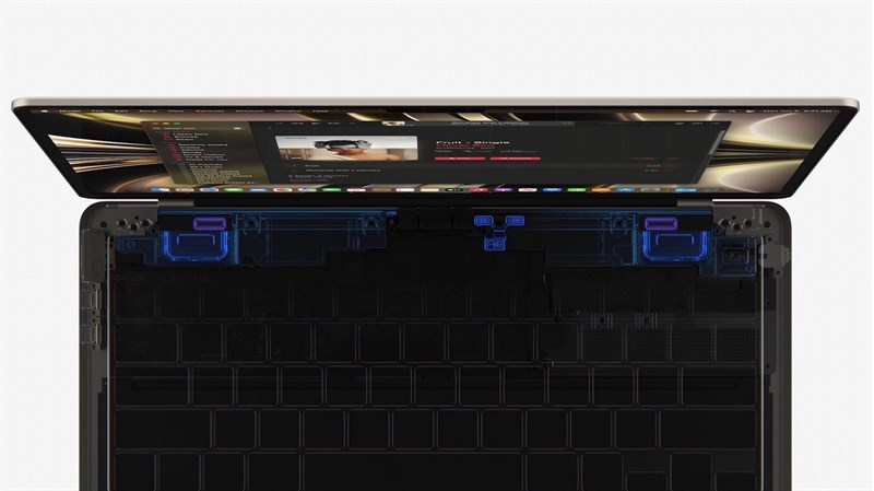 MacBook Air M2 2022 sở hữu bàn phím Magic Keyboard với các phím được tối ưu nhờ việc di chuyển vị trí của loa MacBook Air M2 2022 sở hữu bàn phím Magic Keyboard với các phím được tối ưu nhờ việc di chuyển vị trí của loa