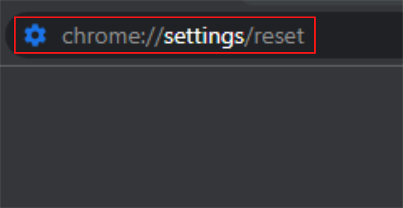 Truy cập vào đường dẫn chrome://settings/reset Truy cập vào đường dẫn chrome://settings/reset