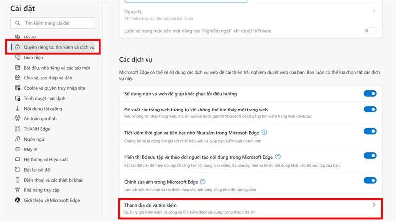 Cách đặt Google làm công cụ tìm kiếm mặc định cho Microsoft Edge Cách đặt Google làm công cụ tìm kiếm mặc định cho Microsoft Edge