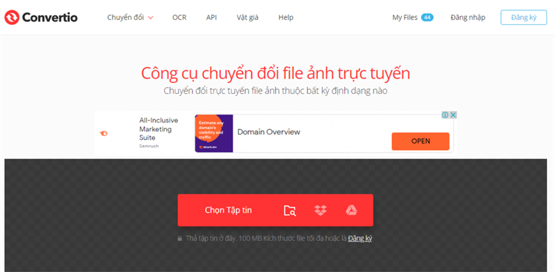 Truy cập vào trang web chuyển đổi định dạng hình ảnh