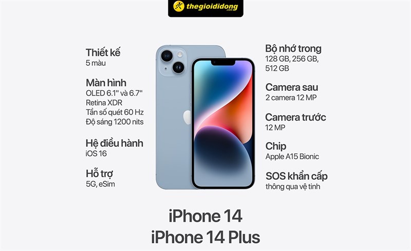 iPhone 14 sẽ là sự lựa chọn ưu tiên tính di động, còn iPhone 14 Plus sẽ dành cho những bạn ưu tiên sự trải nghiệm iPhone 14 sẽ là sự lựa chọn ưu tiên tính di động, còn iPhone 14 Plus sẽ dành cho những bạn ưu tiên sự trải nghiệm