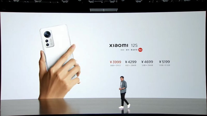 Giá bán của Xiaomi 12S được công bố tại sự kiện ra mắt sản phẩm