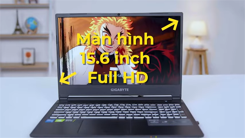 Màn hình kích thước lớn, độ phân giải Full HD giúp bạn có thể thiết kế đồ họa ngay trên chiếc laptop này