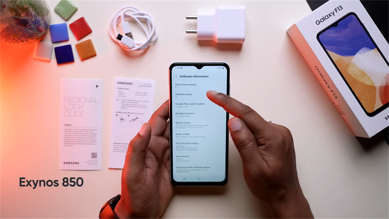 Cấu hình Galaxy F13 đủ dùng với chip Exynos 850. Nguồn: 91mobiles. Cấu hình Galaxy F13 đủ dùng với chip Exynos 850. Nguồn: 91mobiles.