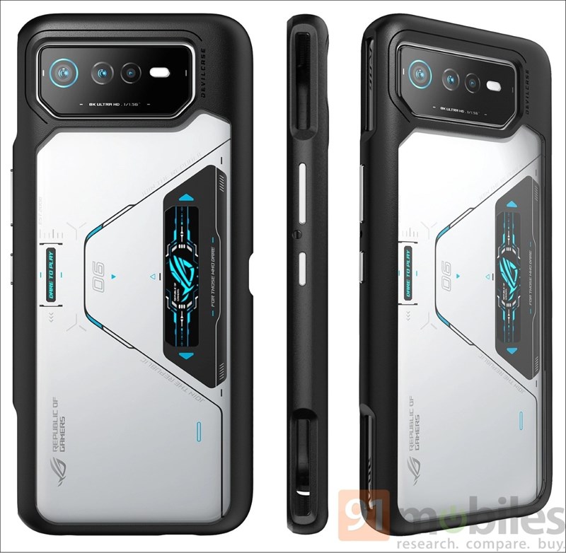 Hình ảnh render ASUS ROG Phone 6 lộ diện, quạt tản nhiệt hầm hố quá