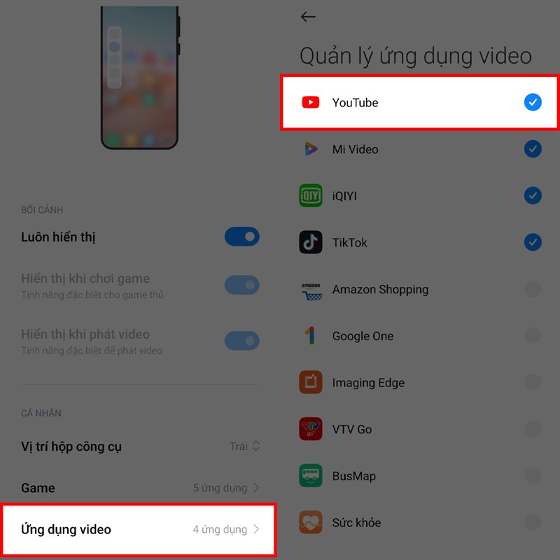 Cách vừa xem Youtube vừa lướt web trên điện thoại Xiaomi