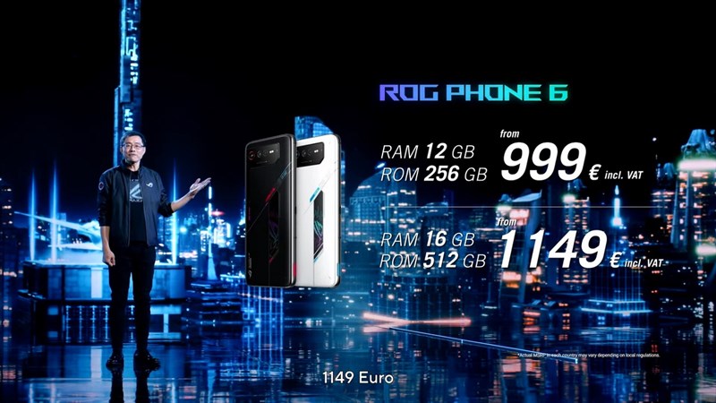 Giá bán của ROG Phone 6