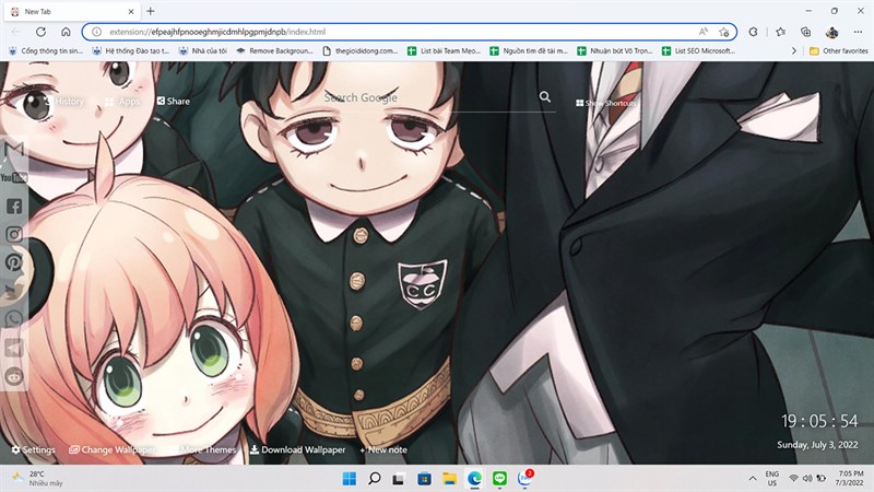 Cách chia sẻ theme Spy x Family cho Chrome, Microsoft Edge Cách chia sẻ theme Spy x Family cho Chrome, Microsoft Edge