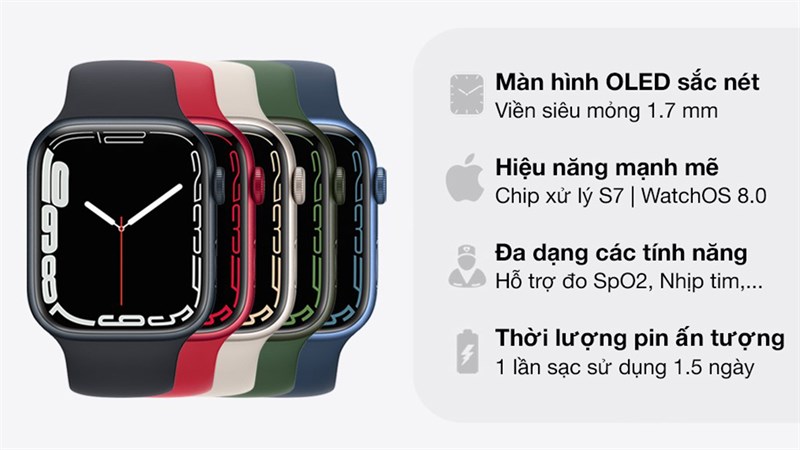 Chiếc Apple Watch Series 7 phù hợp với nhiều bạn trẻ thích tìm hiểu công nghệ mới.