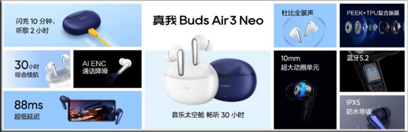 Realme ra mắt tai nghe không dây mới với pin 30 giờ, hỗ trợ 3D Dolby Atmos Realme ra mắt tai nghe không dây mới với pin 30 giờ, hỗ trợ 3D Dolby Atmos