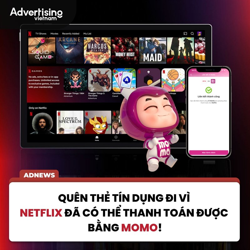 Hình ảnh Netflix bổ sung Ví MoMo vào mục thanh toán Hình ảnh Netflix bổ sung Ví MoMo vào mục thanh toán