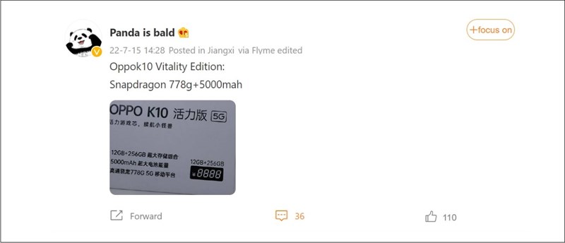 OPPO K10 Vitality Edition có gì mới: Dùng Snapdragon 778G, RAM 12 GB