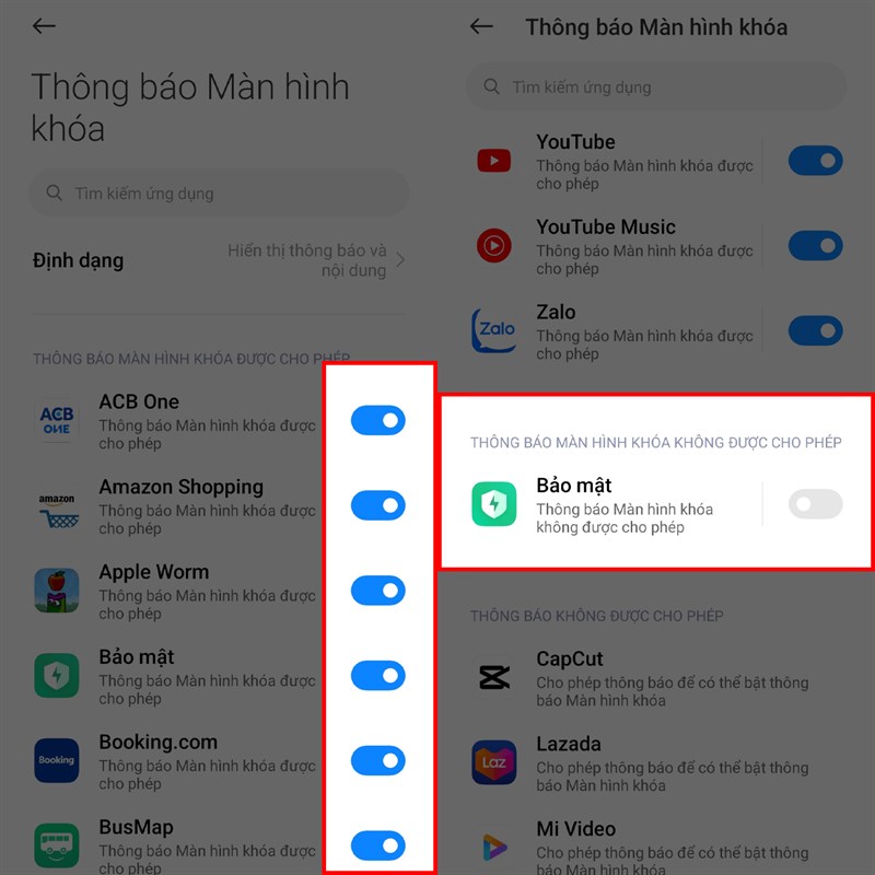 Cách tắt thông báo trên màn hình khóa điện thoại Xiaomi