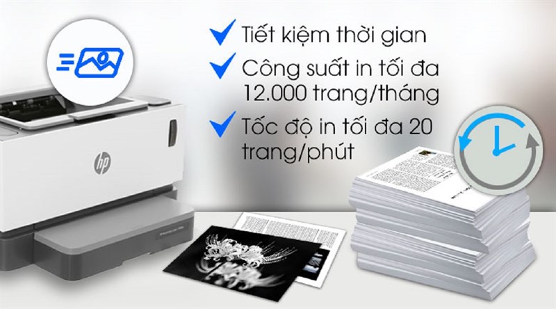 Máy In Laser Trắng Đen HP Neverstop Laser 1000w Wifi (4RY23A) Máy In Laser Trắng Đen HP Neverstop Laser 1000w Wifi (4RY23A)