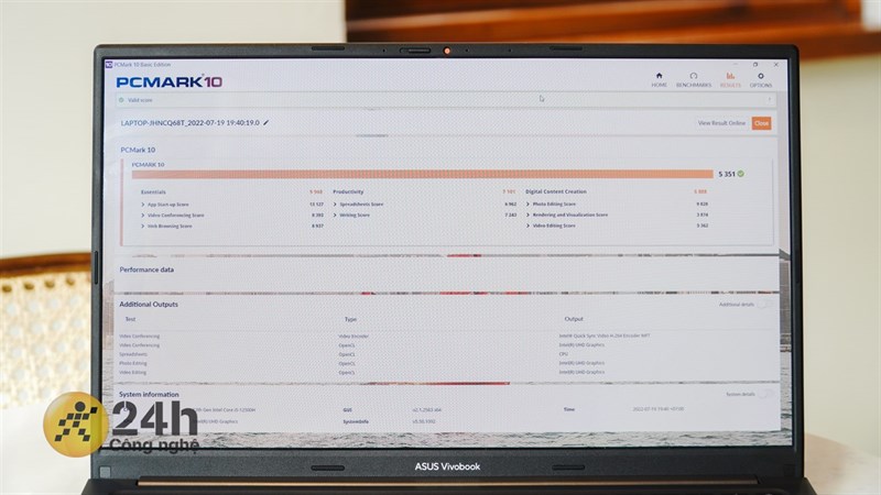 Kết quả những bài test đồ họa trên VivoBook 15X OLED khá thấp. Kết quả những bài test đồ họa trên VivoBook 15X OLED khá thấp.