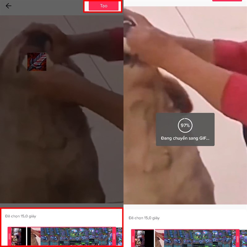 Cách chuyển video TikTok thành GIF