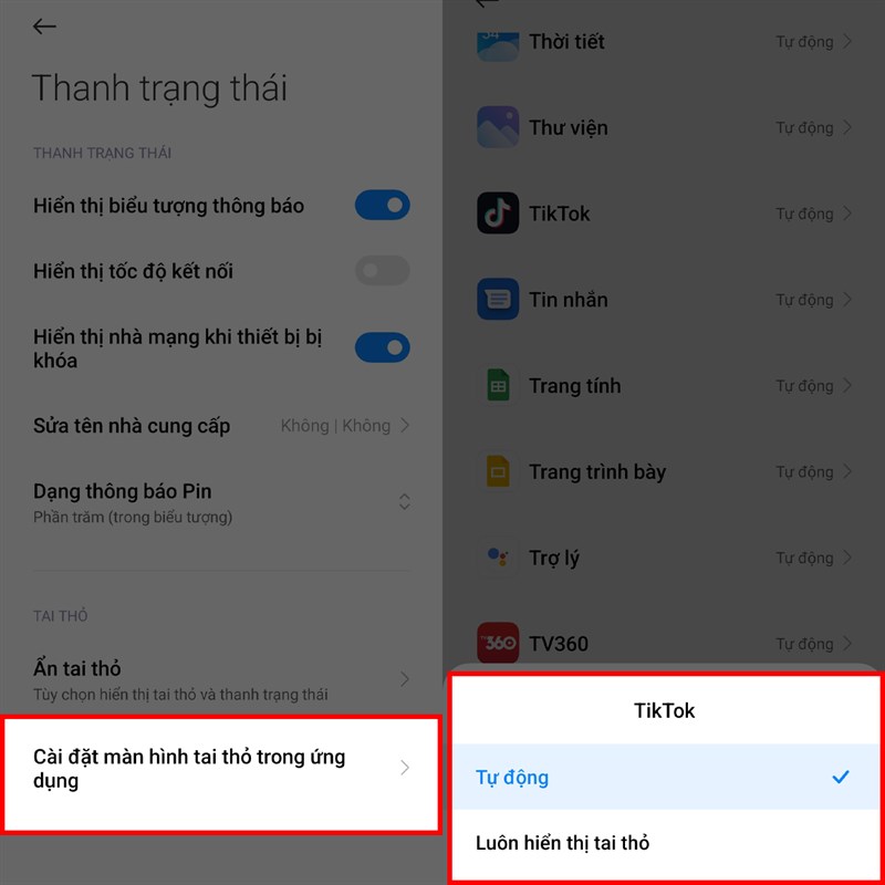 Cách ẩn tai thỏ theo ứng dụng trên điện thoại Xiaomi Cách ẩn tai thỏ theo ứng dụng trên điện thoại Xiaomi