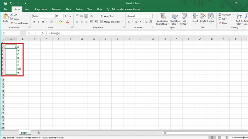 Cách tự động cập nhật số thứ tự trong Excel Cách tự động cập nhật số thứ tự trong Excel