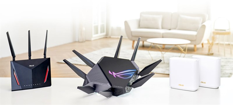 ASUS AiMesh có khả năng: Chuyển vùng liền mạch, mạng lưới kết nối tự sửa lỗi và chuyển đổi băng tần thông minh