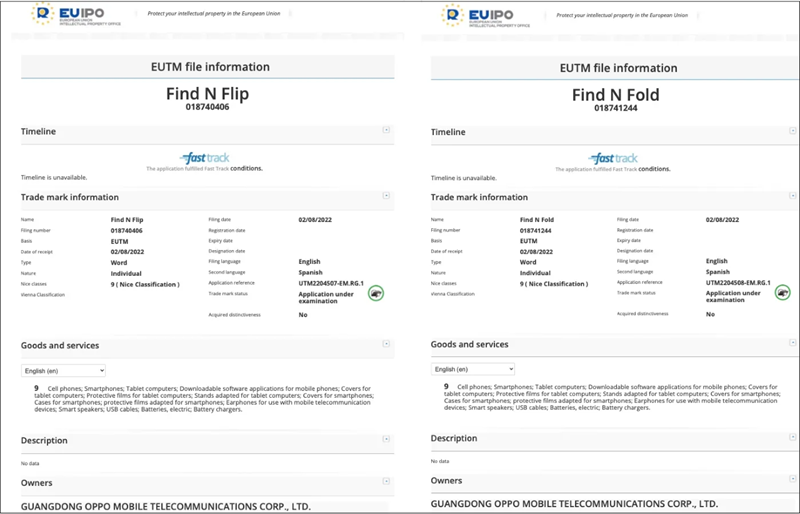 OPPO lần lượt đăng ký hai cái tên Find N Fold và N Flip, dự kiến sẽ ra mắt trong năm nay OPPO lần lượt đăng ký hai cái tên Find N Fold và N Flip, dự kiến sẽ ra mắt trong năm nay