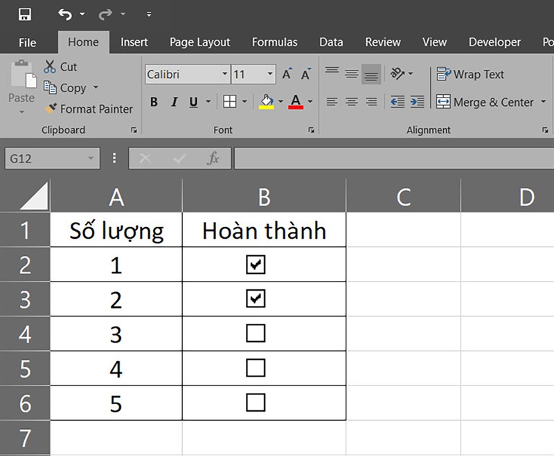 Hướng dẫn cách tạo check list trong Excel