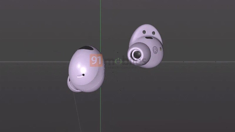 Phần housing của tai nghe Galaxy Buds 2 Pro sẽ được làm tròn hơn để tiếp xúc tai tốt hơn Phần housing của tai nghe Galaxy Buds 2 Pro sẽ được làm tròn hơn để tiếp xúc tai tốt hơn