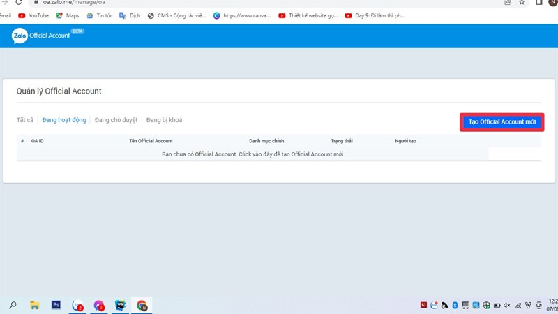 Cách tạo tài khoản và đăng ký Zalo Official Account cho doanh nghiệp Cách tạo tài khoản và đăng ký Zalo Official Account cho doanh nghiệp