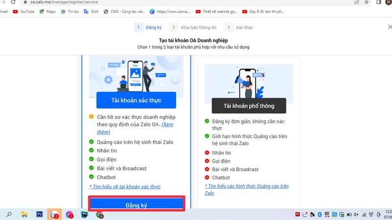 Cách tạo tài khoản và đăng ký Zalo Official Account cho doanh nghiệp Cách tạo tài khoản và đăng ký Zalo Official Account cho doanh nghiệp