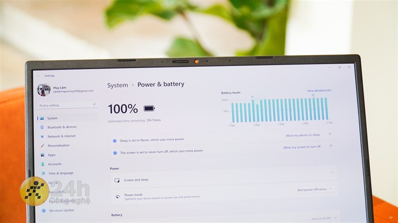 Thời lượng sử dụng pin của ASUS Vivobook 14X OLED rất ấn tượng. Thời lượng sử dụng pin của ASUS Vivobook 14X OLED rất ấn tượng.