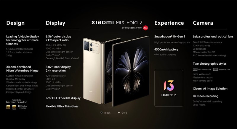 Cấu hình Xiaomi MIX Fold 2