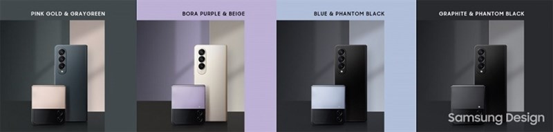 Các phiên bản màu Galaxy Z Flip4 và Z Fold4 Các phiên bản màu Galaxy Z Flip4 và Z Fold4