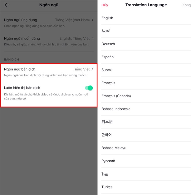 Cách bật dịch phụ đề tự động trên TikTok