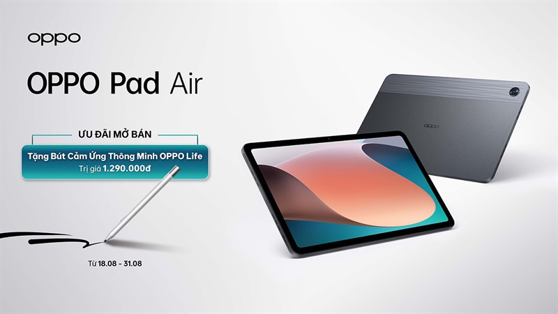 OPPO Pad Air chính thức lên kệ tại TGDĐ cùng hot sale hoành tráng, săn ngay! OPPO Pad Air chính thức lên kệ tại TGDĐ cùng hot sale hoành tráng, săn ngay!