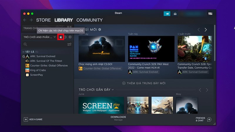 Cách chơi game trên macOS