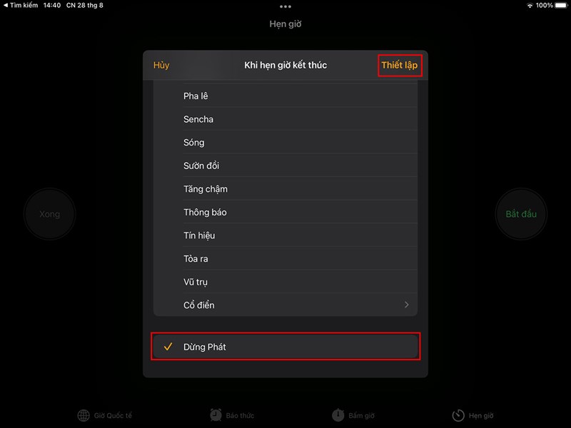 Cách hẹn giờ tắt nhạc trên iPad Cách hẹn giờ tắt nhạc trên iPad