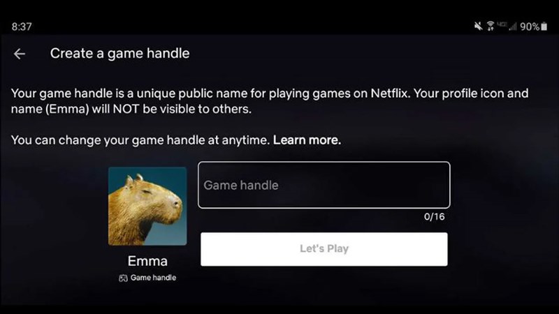 Netflix thử nghiệm tên nhân vật trong game