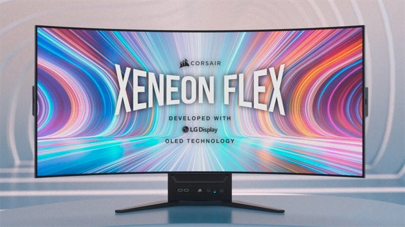 Hình ảnh màn hình Xeneon Flex có thể tự uốn cong Hình ảnh màn hình Xeneon Flex có thể tự uốn cong