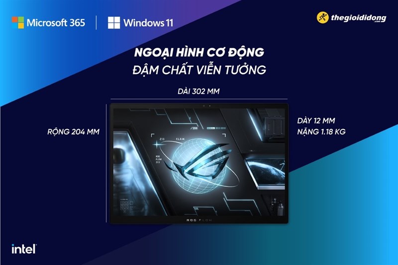 Asus Gaming ROG Flow Z13 GZ301Z i7 (LD110W) - Ngoại hình cơ động, đậm chất viễn tưởng Asus Gaming ROG Flow Z13 GZ301Z i7 (LD110W) - Ngoại hình cơ động, đậm chất viễn tưởng