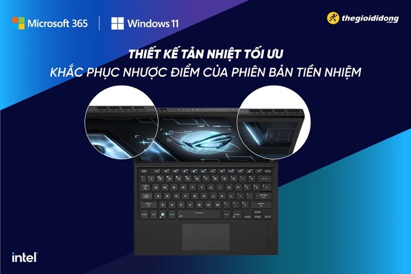 Asus Gaming ROG Flow Z13 GZ301Z i7 (LD110W) - Thiết kế tản nhiệt tối ưu, khắc phục nhược điểm của phiên bản tiền nhiệm Asus Gaming ROG Flow Z13 GZ301Z i7 (LD110W) - Thiết kế tản nhiệt tối ưu, khắc phục nhược điểm của phiên bản tiền nhiệm
