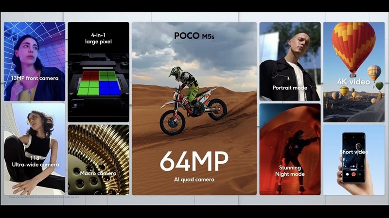 Cụm camera của POCO M5s với những tính năng chụp ảnh ấn tượng