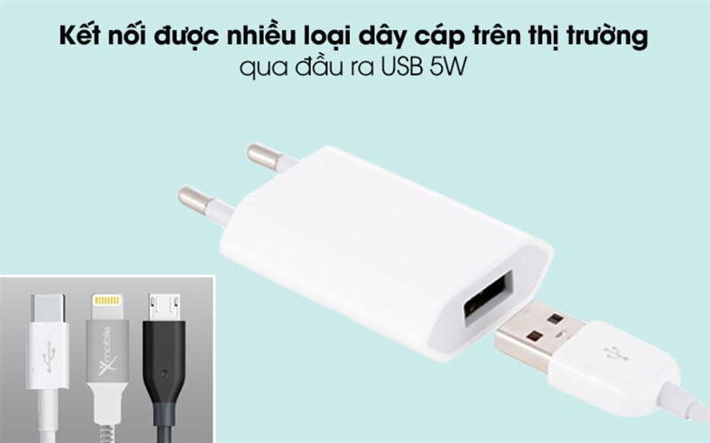 Adapter 5 W cho các sản phẩm không hỗ trợ sạc nhanh của Apple