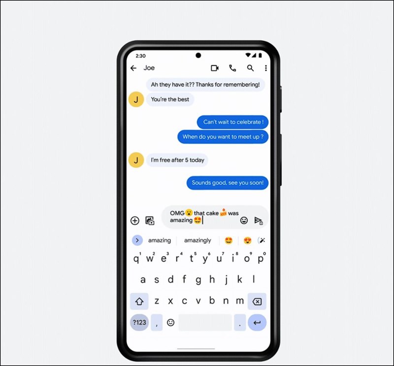 Tính năng mới trên Gboard Tính năng mới trên Gboard