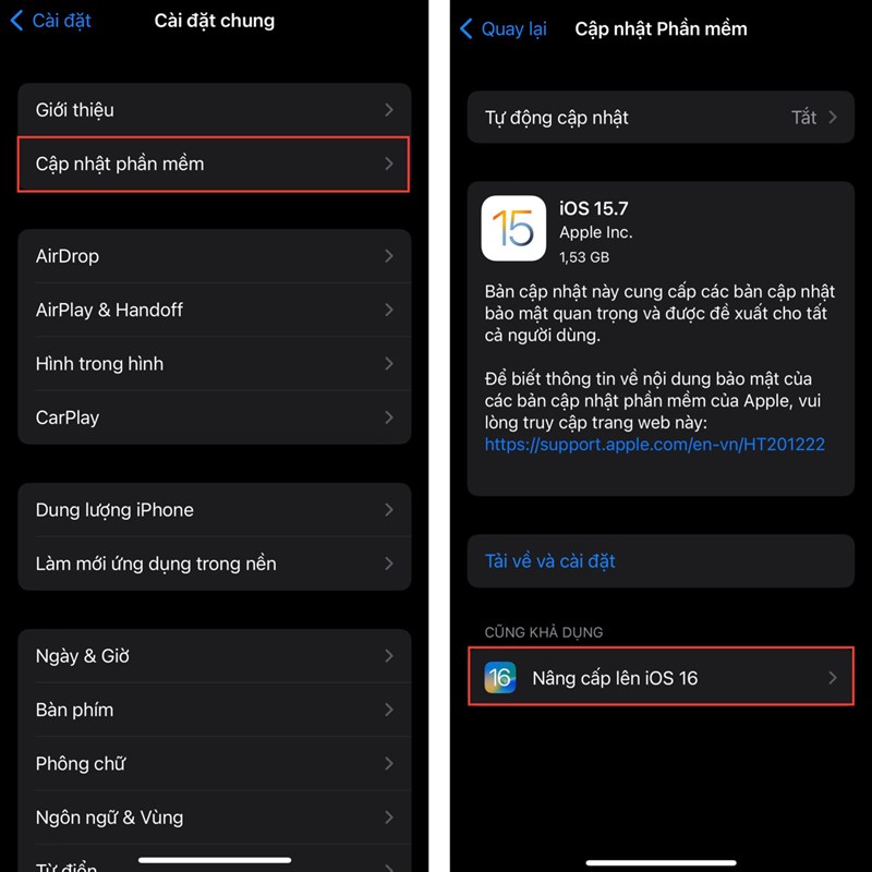 Cập nhật iOS 16 chính thức Cập nhật iOS 16 chính thức